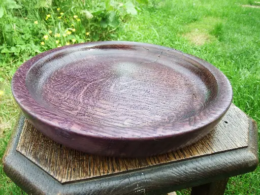 [PlatViolet001] Plat en chêne violet
