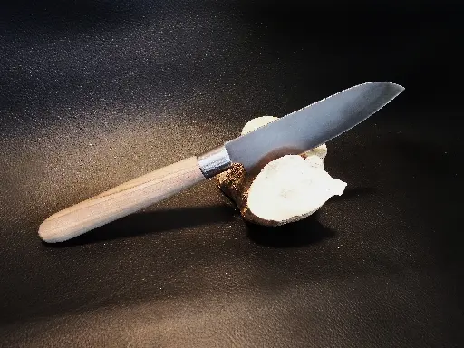 [SantokuNoyer001] Couteau cuisine type Santoku - Noyer